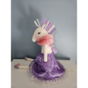 Weighted Ballerina Unicorn Plush Stuffed Animal Purple Skirt Gift Toy Girl